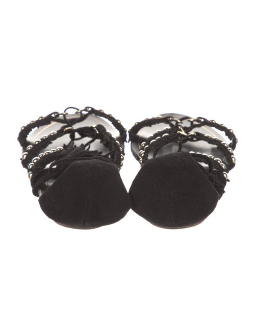 Aquazzura Suede Tassel Accents Gladiator Sandals