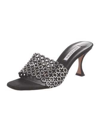 Aquazzura Neoprene Printed Slides