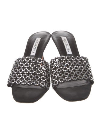 Aquazzura Neoprene Printed Slides