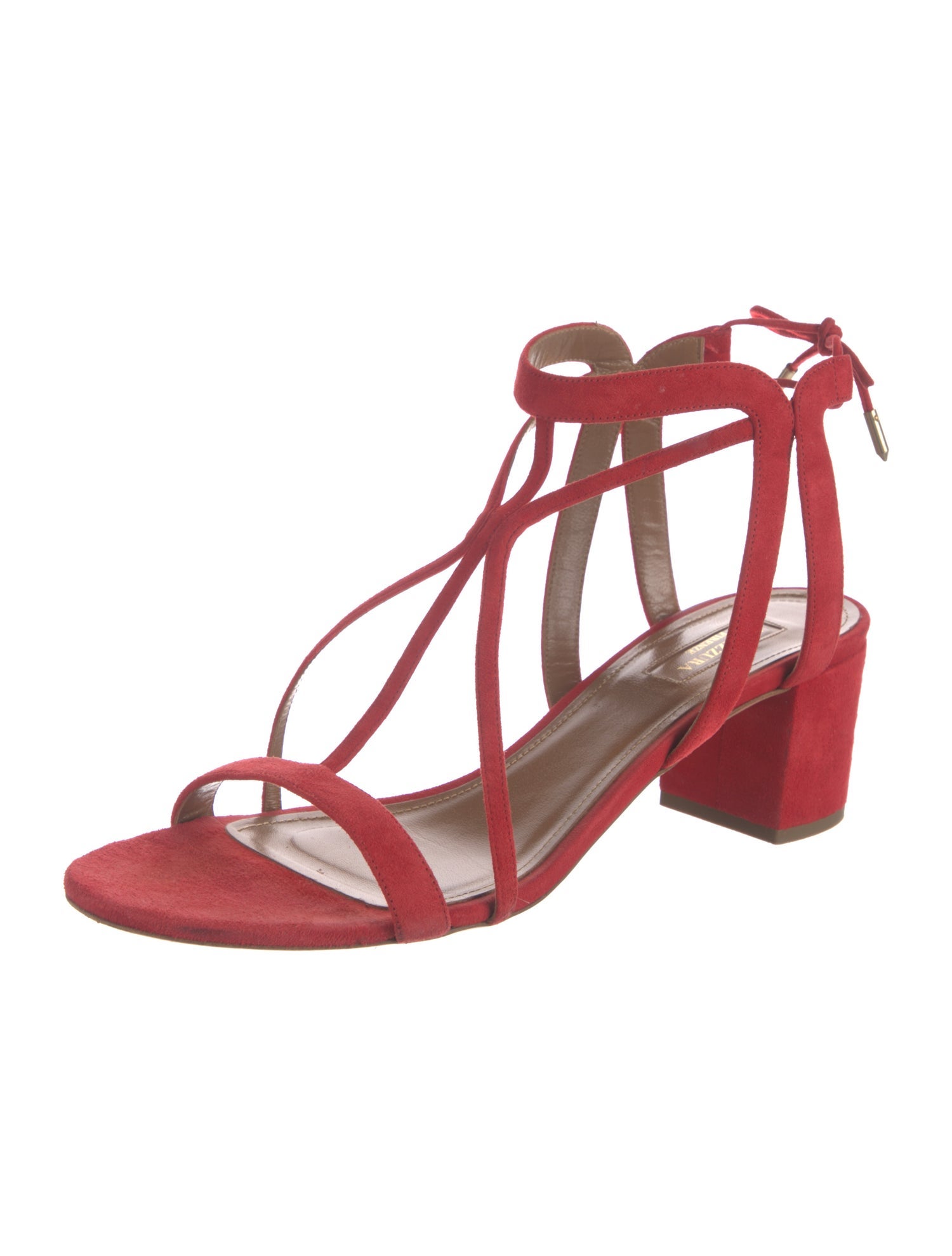 Aquazzura Suede T-Strap Sandals