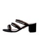 Aquazzura Suede Grosgrain Trim Slides