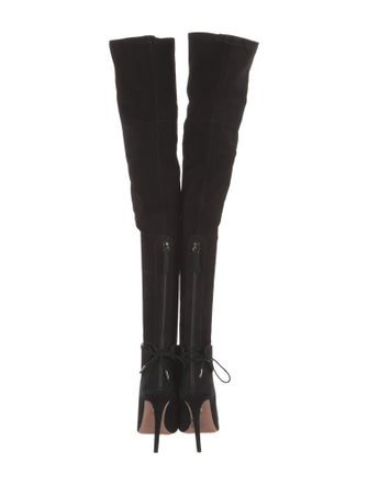 Aquazzura Suede Sock Boots