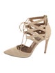 Aquazzura Suede T-Strap Pumps