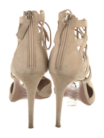Aquazzura Suede T-Strap Pumps