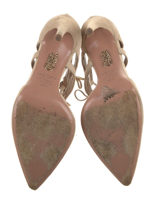 Aquazzura Suede T-Strap Pumps