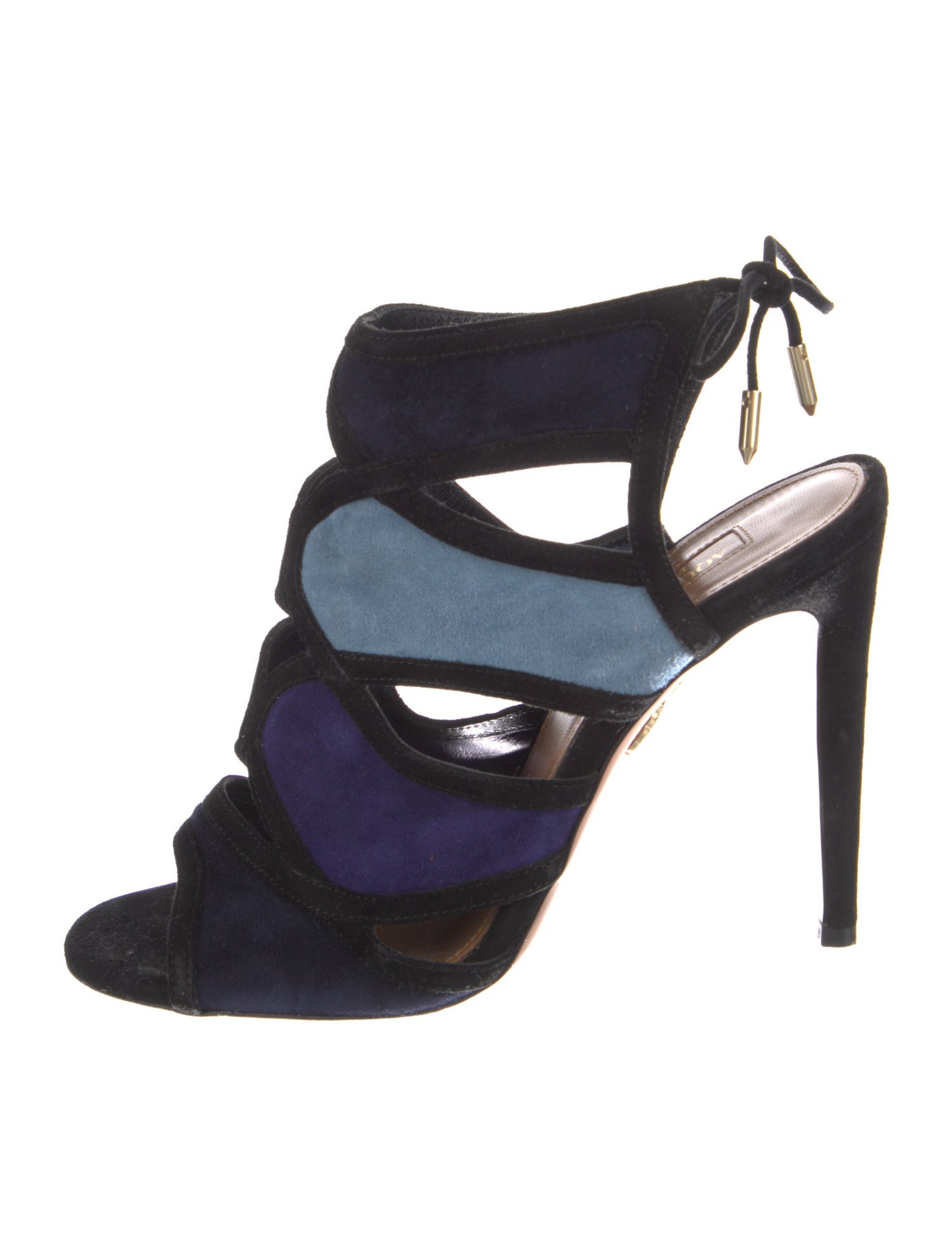 Aquazzura Suede Colorblock Pattern