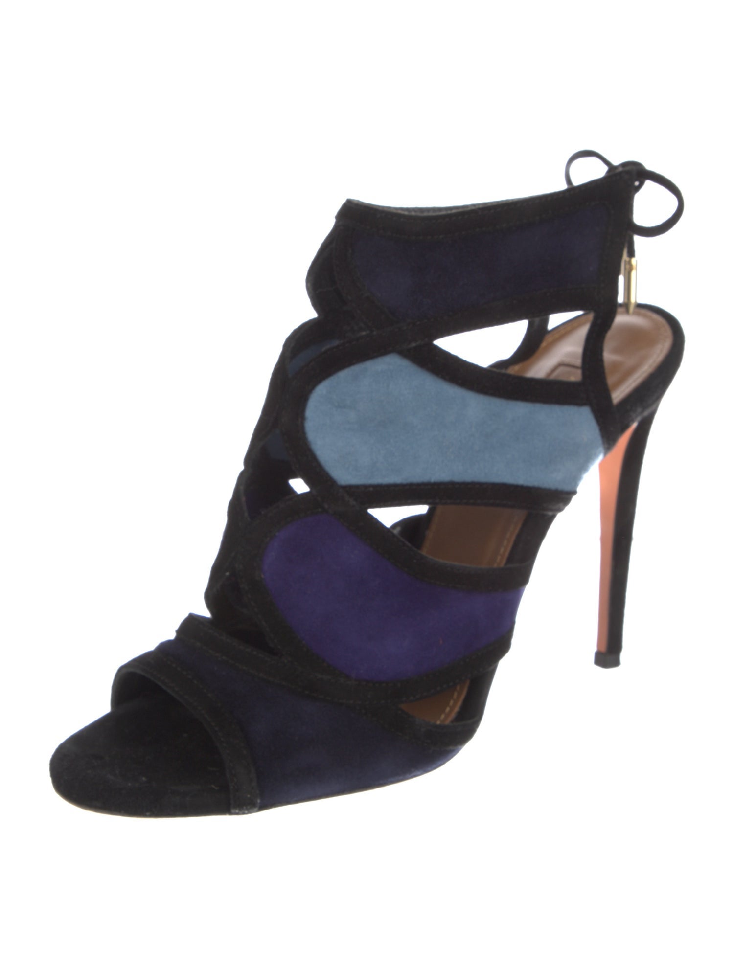 Aquazzura Suede Colorblock Pattern