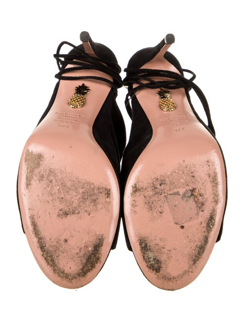 Aquazzura Suede Tassel Accents Sandals