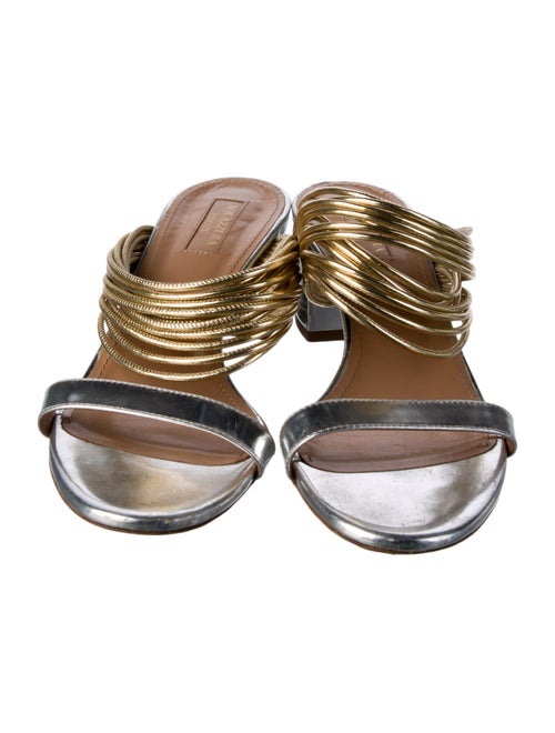 Aquazzura Patent Leather Slides