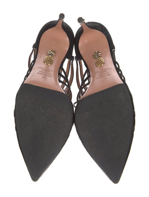 Aquazzura Suede T-Strap Pumps