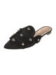 Aquazzura Canvas Studded Accents Mules