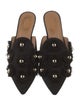 Aquazzura Canvas Studded Accents Mules