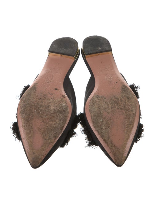 Aquazzura Canvas Studded Accents Mules