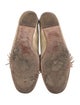 Aquazzura Suede Fringe Trim Accent Loafers