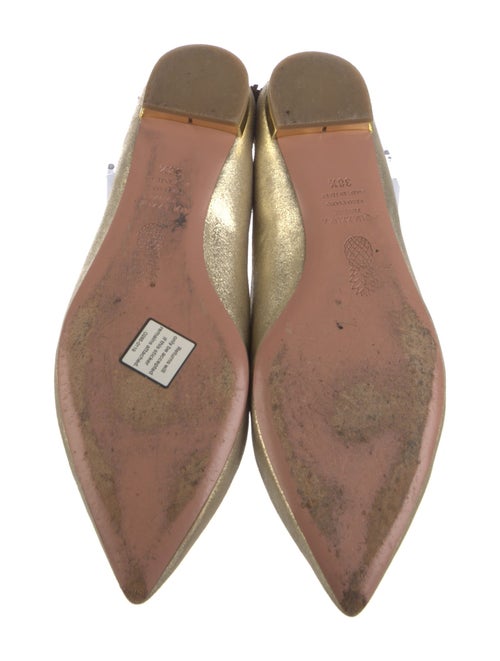 Aquazzura Suede Tassel Accents Ballet Flats