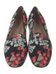 Aquazzura Canvas Floral Print Flats