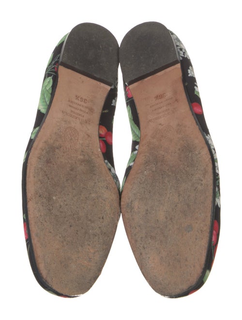 Aquazzura Canvas Floral Print Flats