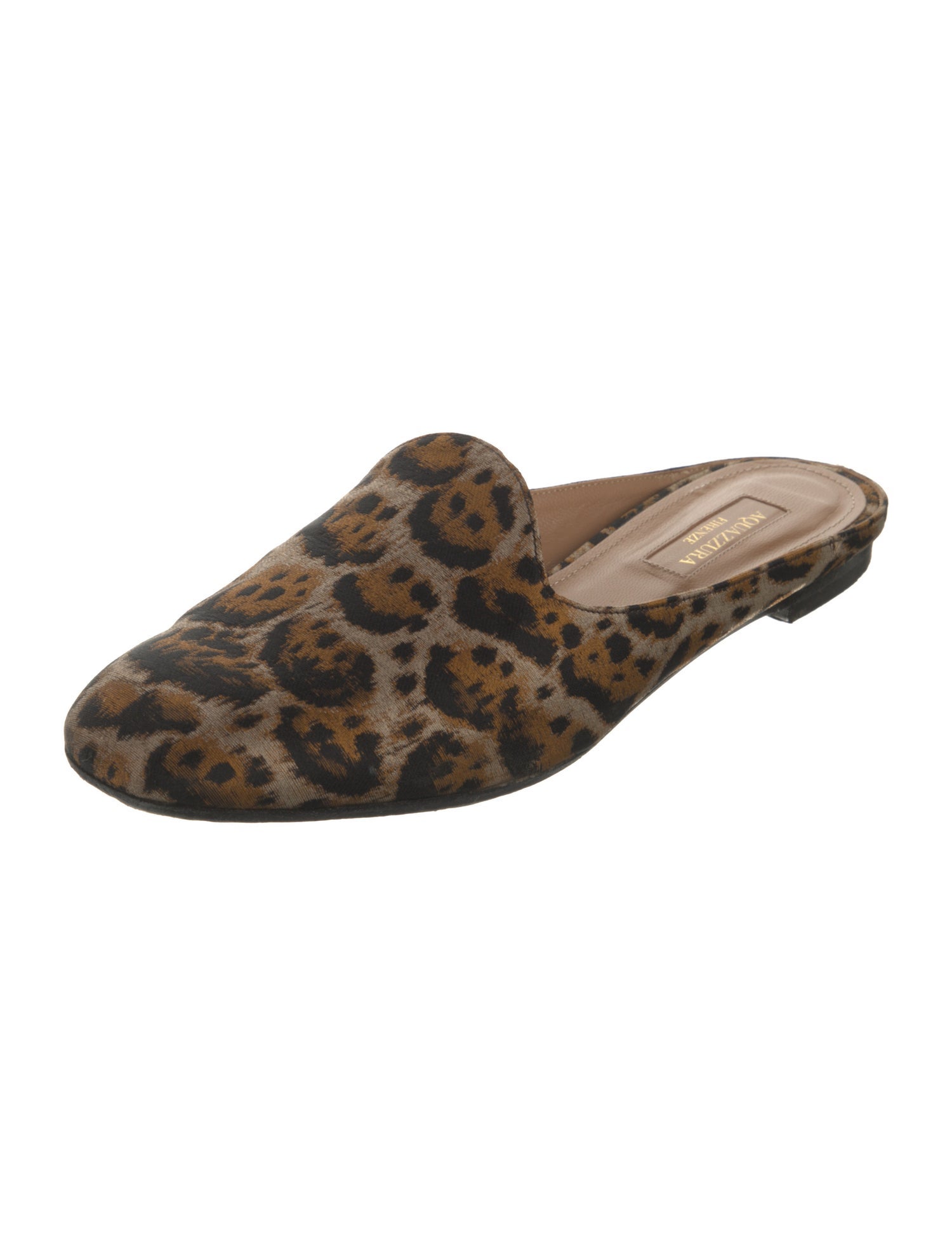 Aquazzura Animal Print Mules