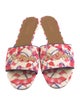 Aquazzura Canvas Printed Slides