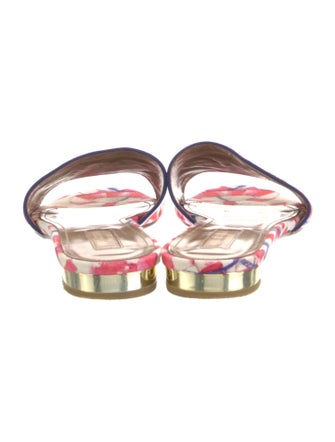 Aquazzura Canvas Printed Slides