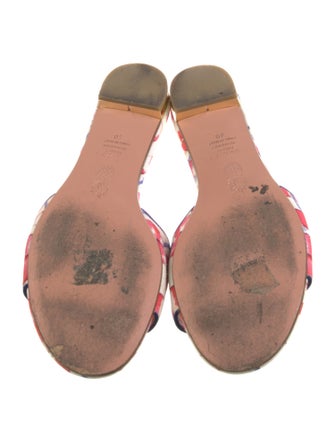 Aquazzura Canvas Printed Slides