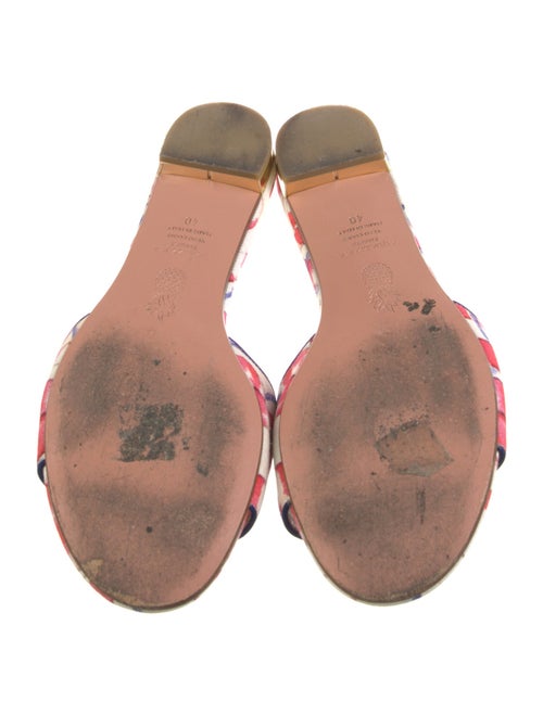 Aquazzura Canvas Printed Slides