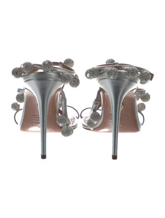 Aquazzura Leather T-Strap Sandals