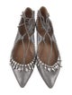 Aquazzura Suede Crystal Embellishments Flats