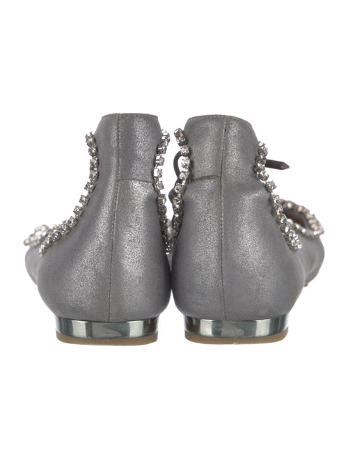 Aquazzura Suede Crystal Embellishments Flats