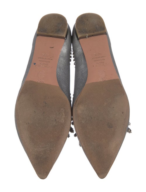Aquazzura Suede Crystal Embellishments Flats