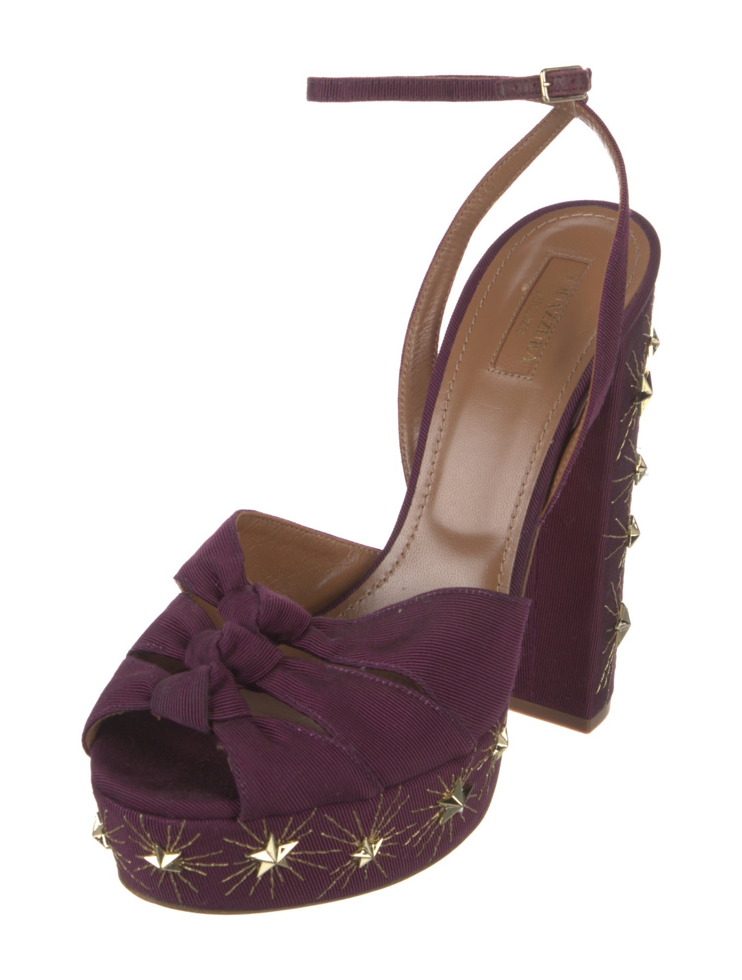 Aquazzura Studded Accents Slingback Pumps