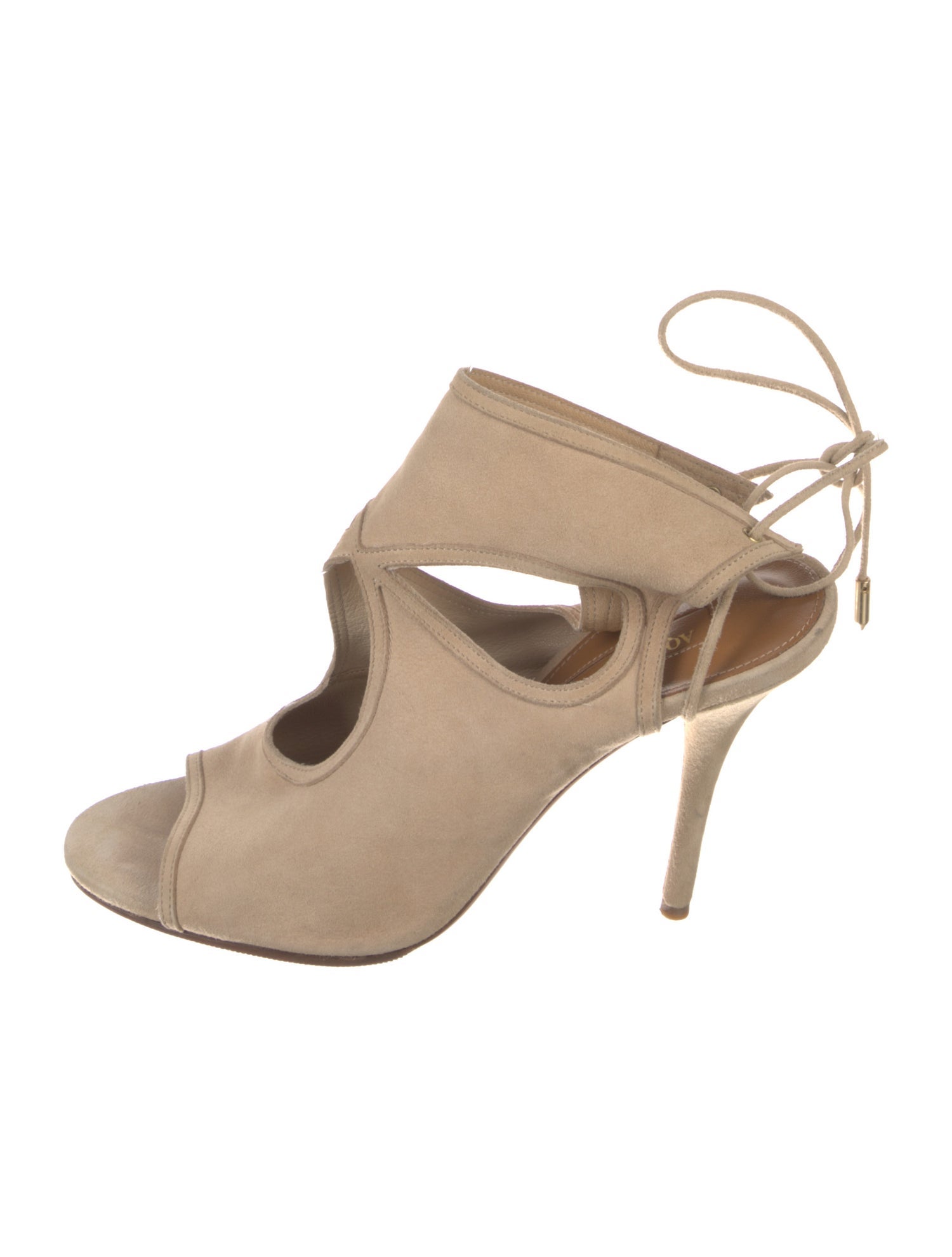 Aquazzura Suede Cutout Accent Sandals