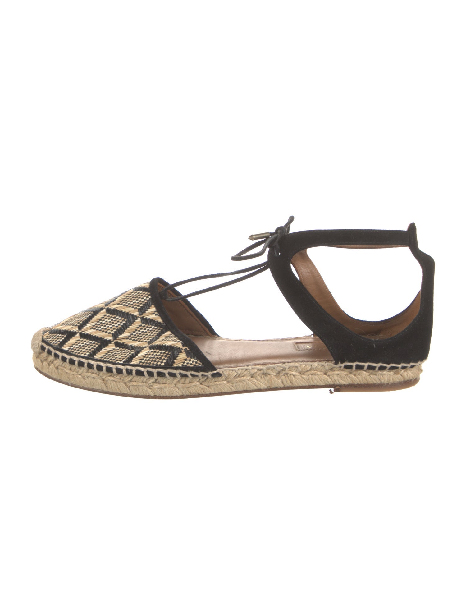 Aquazzura Straw Printed Espadrilles