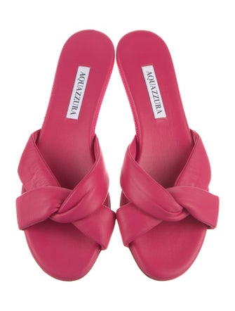 Aquazzura Leather Slides