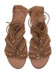 Aquazzura Suede Tassel Accents Gladiator Sandals