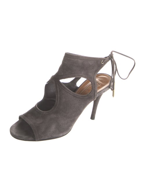 Aquazzura Suede Slingback Sandals