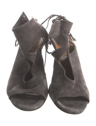 Aquazzura Suede Slingback Sandals
