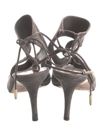 Aquazzura Suede Slingback Sandals