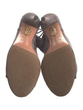 Aquazzura Suede Slingback Sandals
