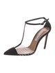 Aquazzura Suede T-Strap Pumps