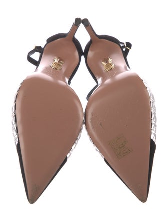 Aquazzura Suede T-Strap Pumps