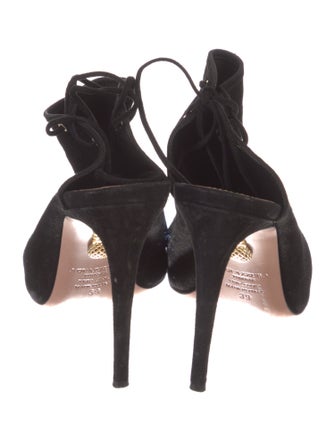 Aquazzura Suede Mules