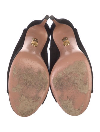 Aquazzura Suede Mules