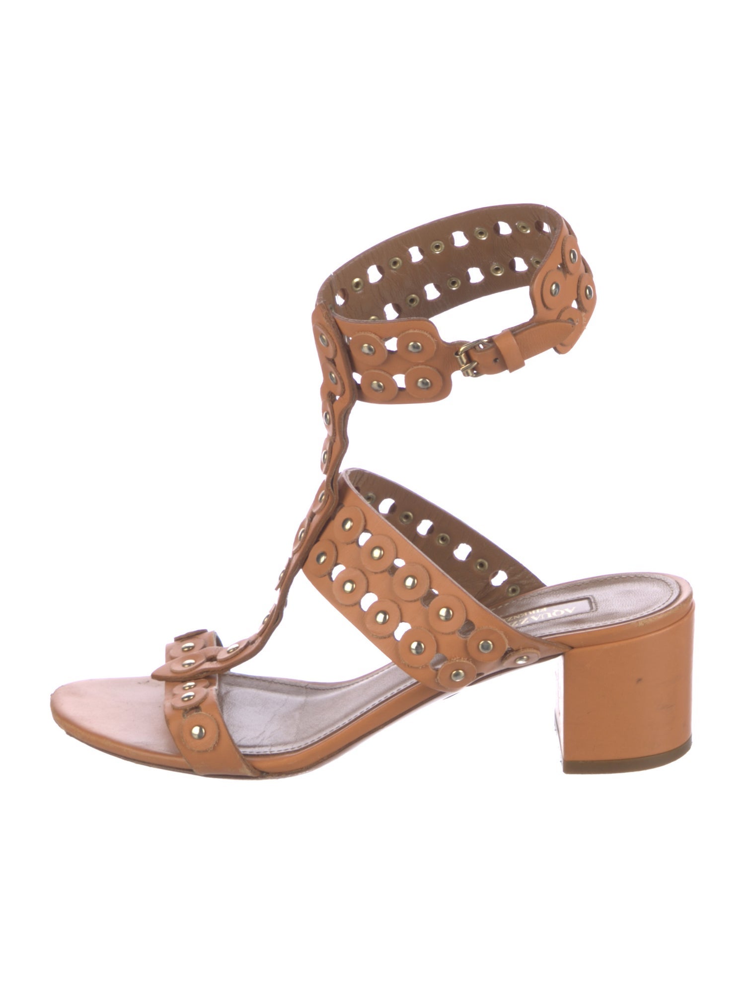 Aquazzura Vintage Leather Gladiator Sandals