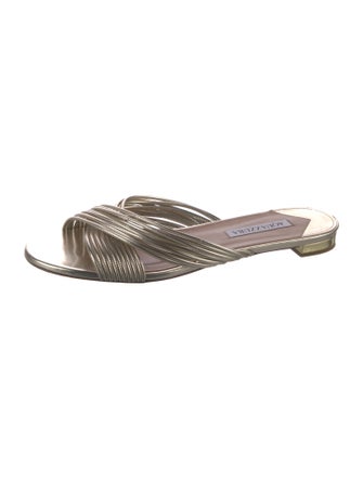 Aquazzura Patent Leather Slides