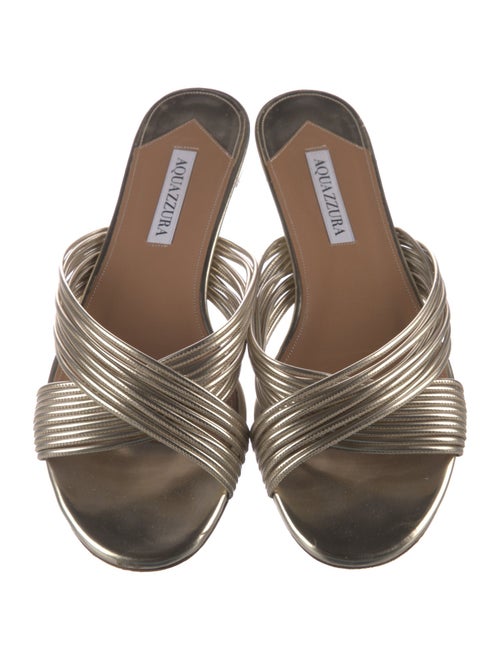 Aquazzura Patent Leather Slides