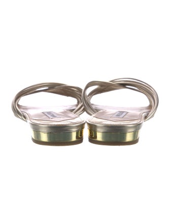 Aquazzura Patent Leather Slides