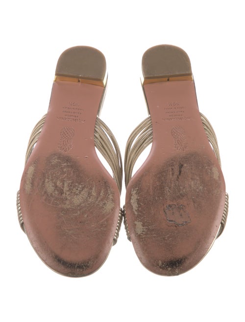 Aquazzura Patent Leather Slides