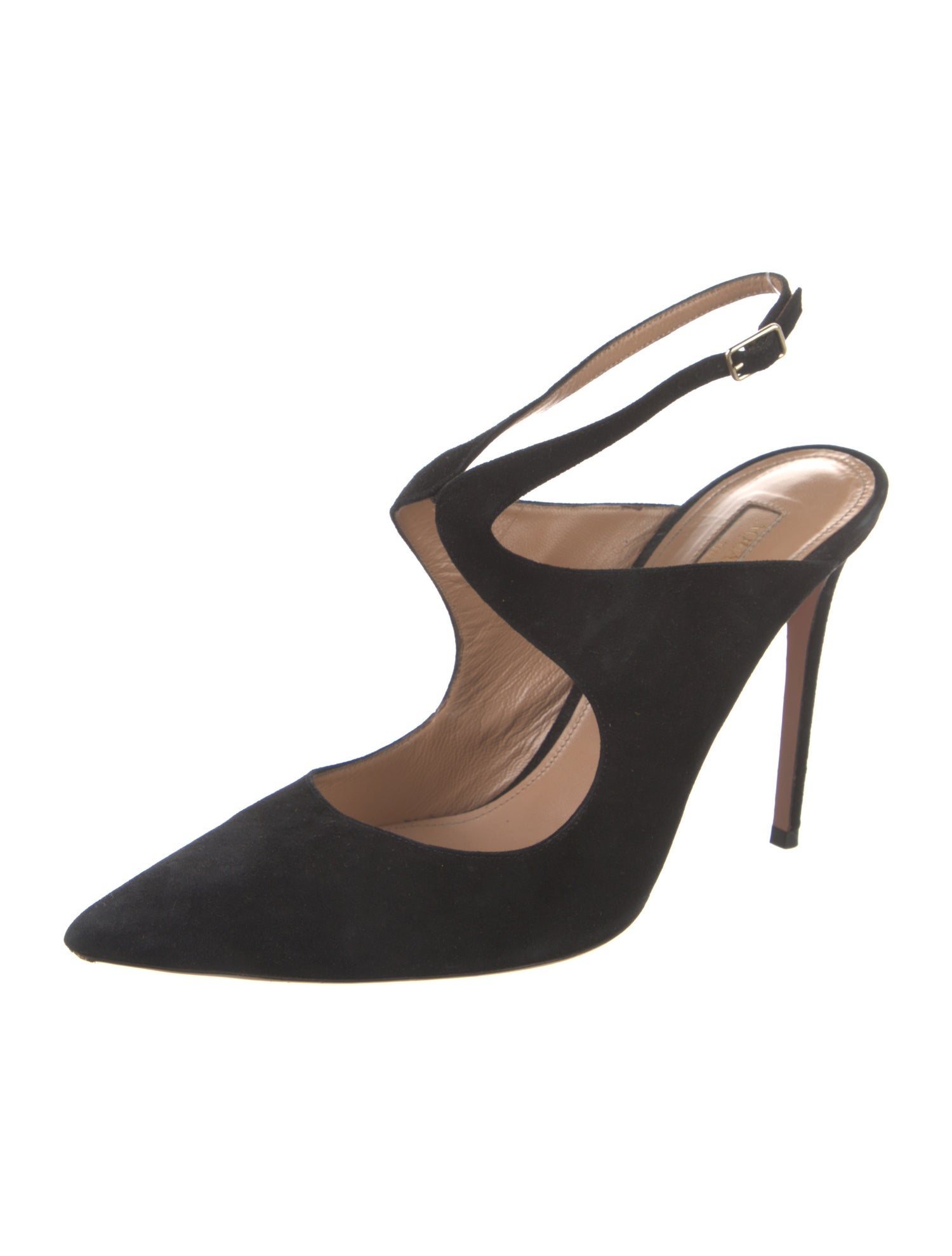 Aquazzura Suede Slingback Pumps