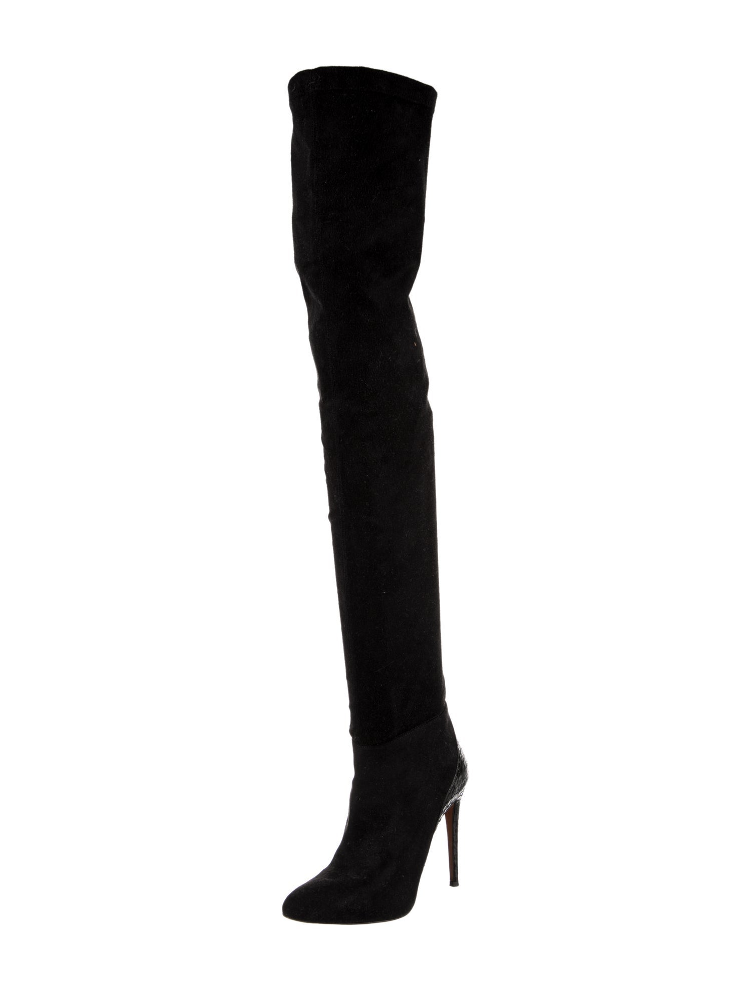 Aquazzura Suede Sock Boots